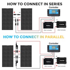 240W Flexible Solar Panel Kit with 20A Controller 12V Off Grid Camping Home Boat