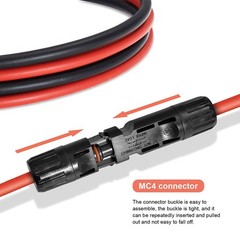 10AWG Solar Panel Wire Black&Red Extension PV Cable with Female&Male Connector