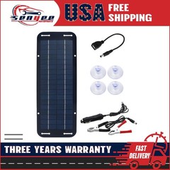 30W Solar Panel 12V Trickle Charger Battery Charger Kit Maintainer Boat Car RV