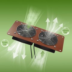 Solar Powered Chicken Coop Fan Kit – 20W Exhaust Fan, Dual 3500RPM, Waterproof,