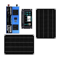 7000W Solar Bundle: 12V24V to 110V/220V Inverter + 2pcs High-Efficiency SolaE4