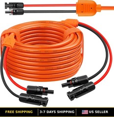 30FT Solar Panel Extension Cable – 10AWG & 14AWG Solar Wire with Connectors