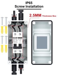 DIHOOL 30 Amp Solar Disconnect Switch, Miniature Circuit Breaker with din rail e