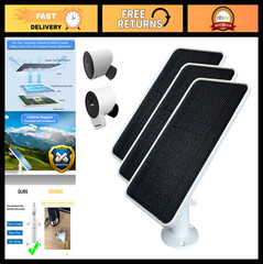 Solar Panel for Outdoor Security Camera, Waterproof Charger with 13FT Cable & 36