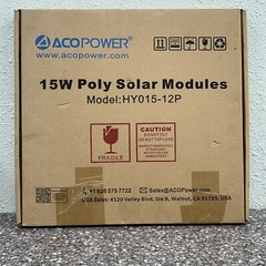 NEW NIB ACOPOWER 15W POLY SOLAR MODULES HY015-12P PANEL 12V POLYCRYSTALLINE
