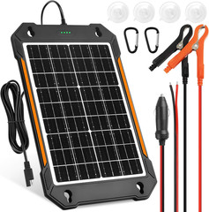 12W Solar Battery Charger & Maintainer with Smart MPPT for Cars & RVs