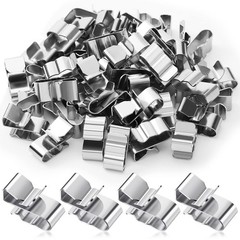50 Pcs Stainless Steel Trailer Frame Wire Clips: 22.5mm, for Boat, PV Wiring.
