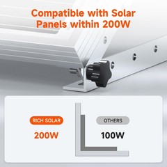 2PCS Solar Panel RV Tilt Mount Brackets Rooftop Flat Surface Adjustable Frame US