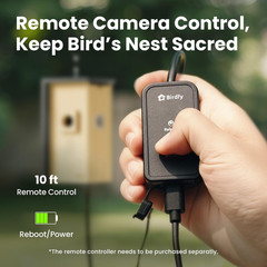 Birdfy Bird House with Camera Solar Powered with Iron Guard for Outside, AI Iden