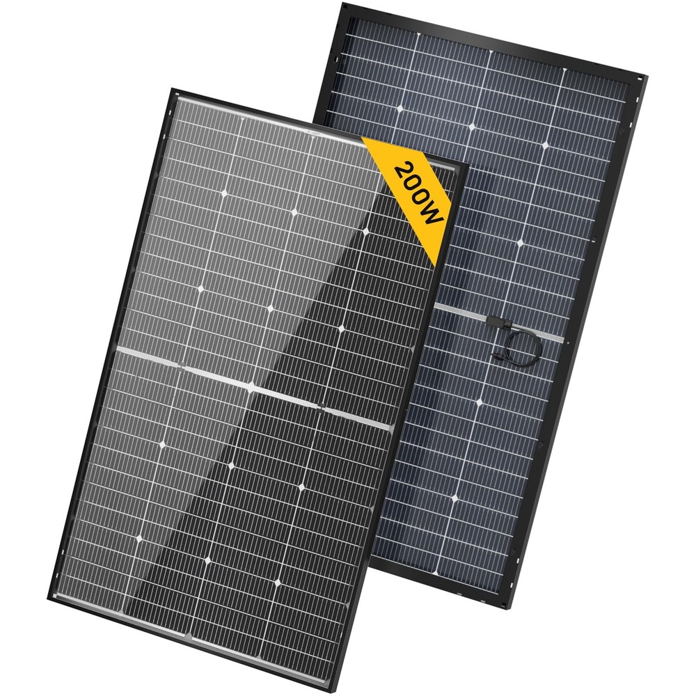 1PC BougeRV 12V Solar Panel N-Type 16BB 200W Bifacial for RV Camping Boat Marine