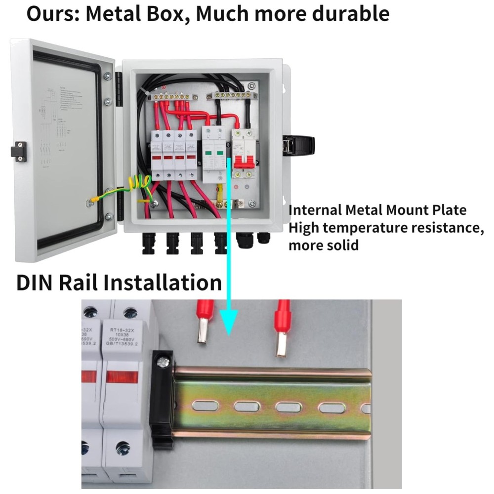 High Quality 4 String PV Combiner Box with Surge Protection