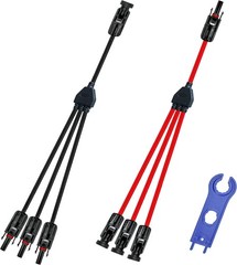 Solar Y Connector,Solar Y Branch Parallel Cable,Solar 1 to 3 Male Female Conn…