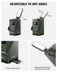 240W Portable Power Station 154Wh/48000mAh, 100W USB-C Battery Power Bank