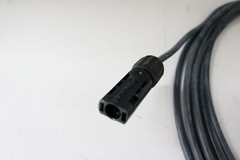 20′ Solar Panel Power Cable #10 Gauge AWG UL Connectors PV Wire Amphenol USA