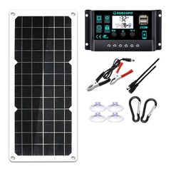 SOECOPO 150W Monocrystalline Solar Panel Kit with 30A/60A/100A LCD Controller fo