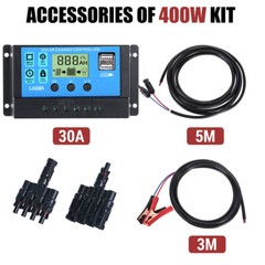 2025 NEW Complete Solar Panel Kit 5000W Power Inverter 12V to 110V Home Off Grid