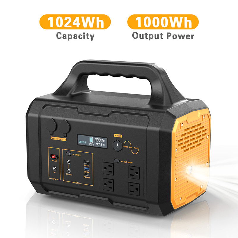 Portable Power Station Solar Generator Unidirectional American standard 1000W
