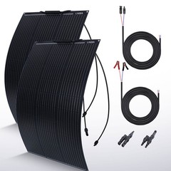 200W Flexible Solar Panel Kit Portable Power Mono Camping Home RV Battery Charge