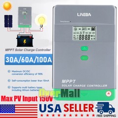 5200W 100A MPPT Solar Charge Controller 12V/24V/36V/48V Battery PV Regulator USB