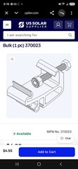 50 pcs. Unirac RM10 EVO Module Clamp (part number 370023) NEW NEVER USED