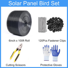 Solar Panel Guard, 6In X 100Ft PVC Coated Critter Guard Roll Kit for Solar Panel