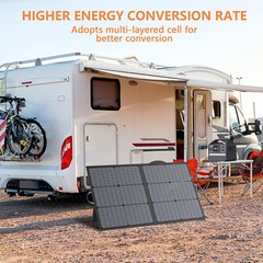MHPOWOS 220 Watt Portable Solar Panel, 23.5% High Conversion Efficiency for Camp