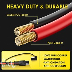 SAE to SAE Extension Cable: 16 AWG 30 FT Pure Copper Cord – Waterproof Quick …