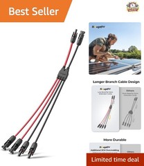 Waterproof 30cm Solar Panel Connectors – MFF/FMM Y Branch 10AWG Splitter Kit