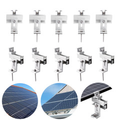 Solar Panel Mounting Rail Rack Bracket Kit Aluminum Fixing Clamps for Roof Mount