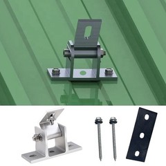Practical Foot Mount Solar Panel Rubber Pads Tilt Angle Aluminum Alloy