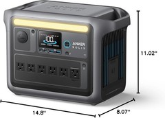 SOLIX C1000 Portable Power Station 1800W Peak 2400W Solar Generator Full Charge