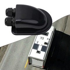 ABS Solar Panel Double Cable Entry Gland Housing RV for CARAVAN Boat Camping