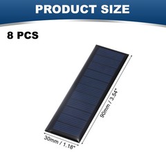 Mini 8Pcs 5.5V 0.385W 70mA Solar Panels for Photovoltaic Cells