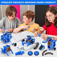 Solar Robot Kit 13-in-1 STEM Educational Building Experiments Kids Birthday Gift