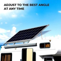 2PCS Solar Panel RV Tilt Mount Brackets Rooftop Flat Surface Adjustable Frame US