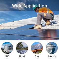Solar Panel Extension Cable-TUV Listed 1Pair 10AWG 30FT Black and Red with Ma…