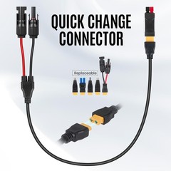 6-in-1 Solar Panel Connector Kit Solar Connector to DC5521 7909 8020 XT60 EC5…