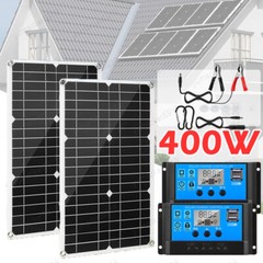400W 12V Solar Panel Controller Kit Trickle Charger Battery Maintainer Car