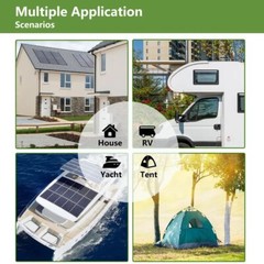 300W Watt Flexible 18V Mono Solar Panel Home RV Rooftop Camping Off-Grid Power