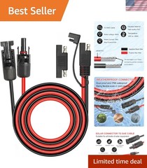 20FT 10AWG SAE Solar Cable for Battery Chargers & Outdoor Installations