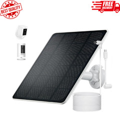 Ring Camera Solar Panel Charger for Stick Up and Spotlight Cams, Weatherproof