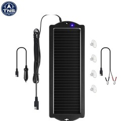 Car Battery Trickle Charger & Maintainer, 12V Solar Panel with Cigarette Plug
