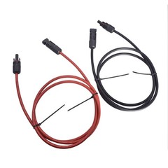 High Quality Black+Red 5FT 12 AWG Solar Panel Extension Cable Wire Connector