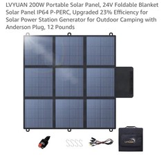 Lvyuan 200w Portable Solar Panels