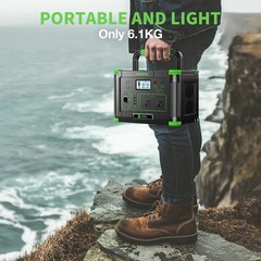 USED 500W 519Wh Portable Power Station Solar Generator for Camping Trip