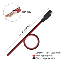 18AWG SAE Quick Connector Cables – Set of 5 for Automotive & Solar Applications