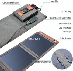 5V/14W Outdoor Mini Portable Folding Solar Panel Charger Power Supply For Phone