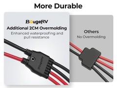 BougeRV Solar Parallel Connectors 2 to 4 Y Branch 10AWG Cable Connect 2 Solar