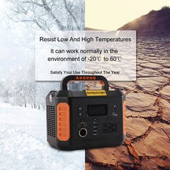 500W Portable Outdoors Solar Generator Power Station Supply Energy Storage LED