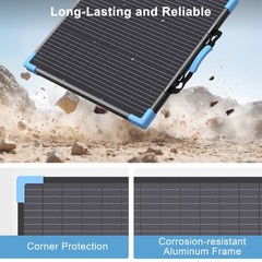 110W Portable Solar Panel Bifacial for EcoFlow Bluetti Anker Power Station 1000W